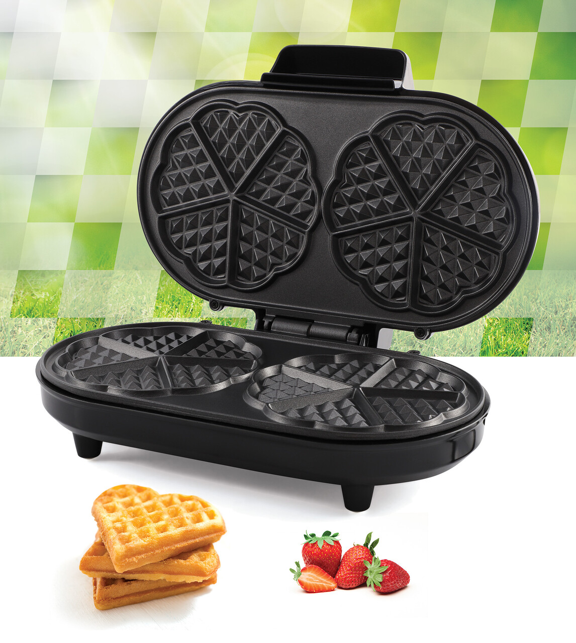 Aparat de facut vafe/gofre Copper Crown, Heinner, 1000W, plastic, negru/aramiu - imagine 5